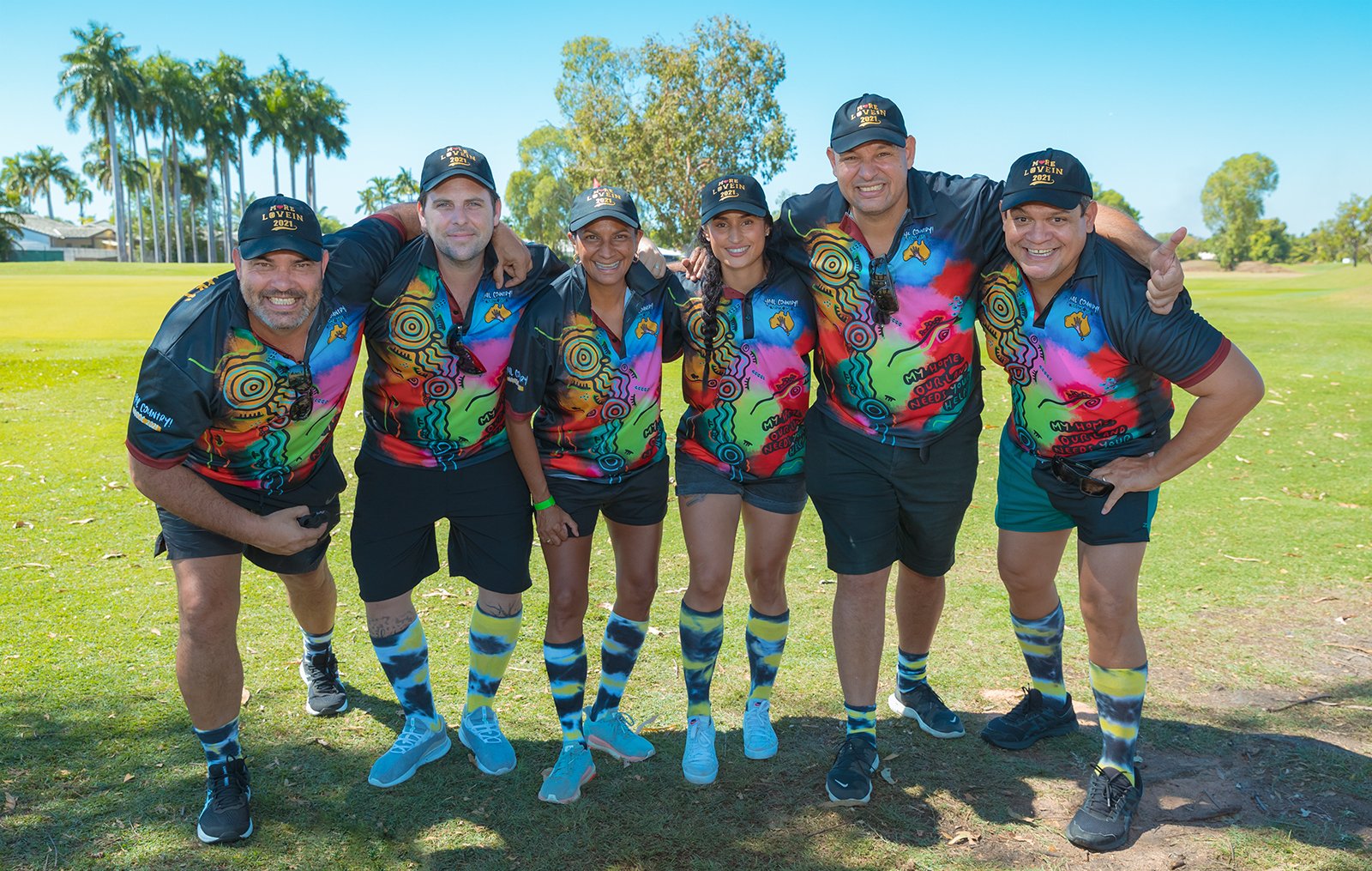 The ‘More Lovein 2021 Team Winners Of The Best Dressed Team At The NAIDOC Golf Event